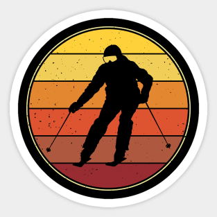 Vintage Ski Racing Retro Skiing Winter Sports Lovers Skier Sticker